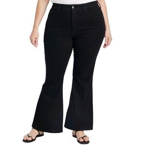 NWOT Ava & Viv Women's High Rise Black Flare Jeans